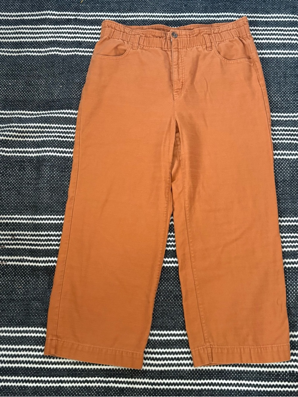 J. Crew 100% Cotton Burnt Orange Cropped Pants